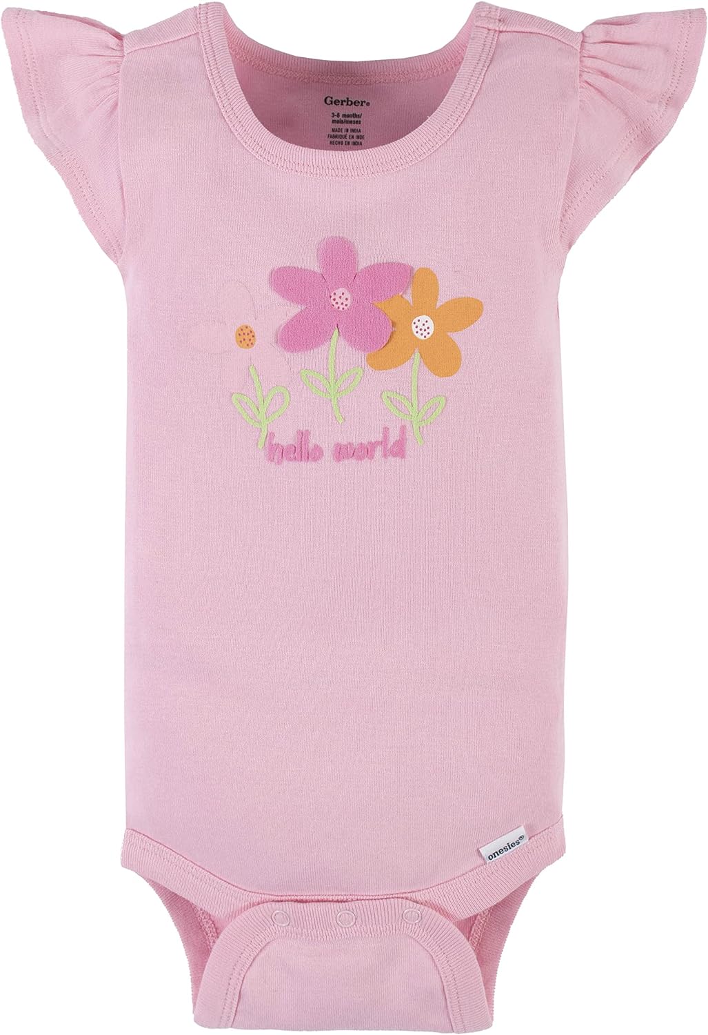 Gerber baby-girls 4-pack Short Sleeve Onesies Bodysuits - Image 2